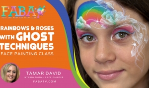 Rainbow & Roses with Ghost techniques Face Painting Class